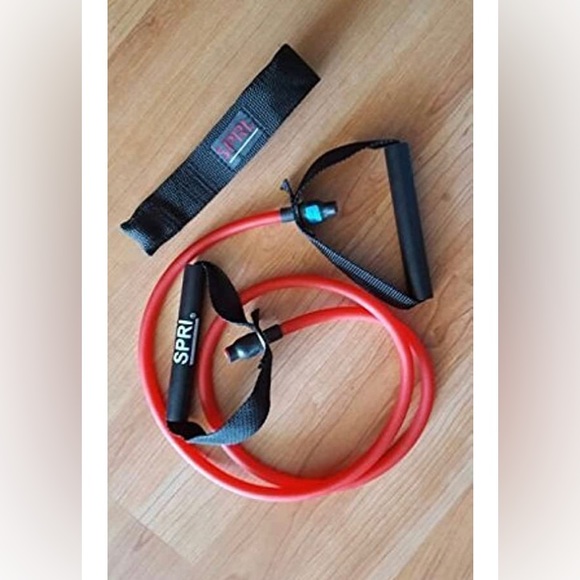 New SPRI Unisex Home GYM Workout Xertube Resistance Band Handles/Door Attachment - Picture 2 of 13